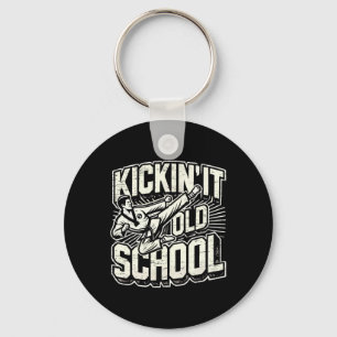 Kickin It Old School Karate Vechtkunst  Sleutelhanger