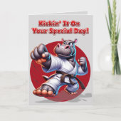 Kickin' It Op Je Speciale Verjaardag Kaart (Voorkant)