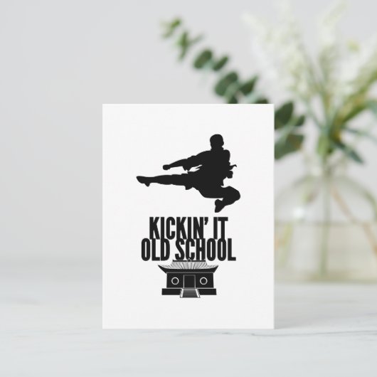 Kickin 'It Oude School Verticaal Briefkaart (Staand voorkant)