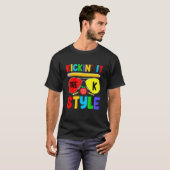 Kickin it Pre K Style Back to School Teacher Kids T-shirt (Voorkant volledig)