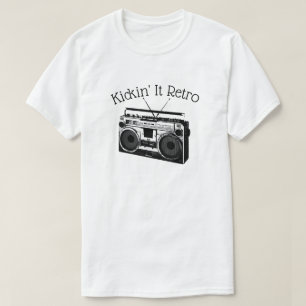 Kickin it Retro Radio Grunge Fun Novelty Music T-shirt