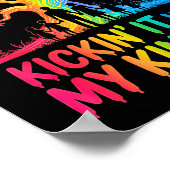 Kickin' It With My Kinfolk Funny Family Reunion Poster (Hoek)