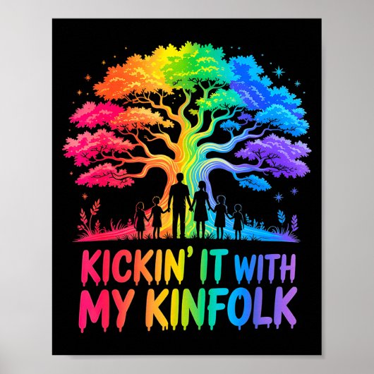 Kickin' It With My Kinfolk Funny Family Reunion Poster (Voorkant)