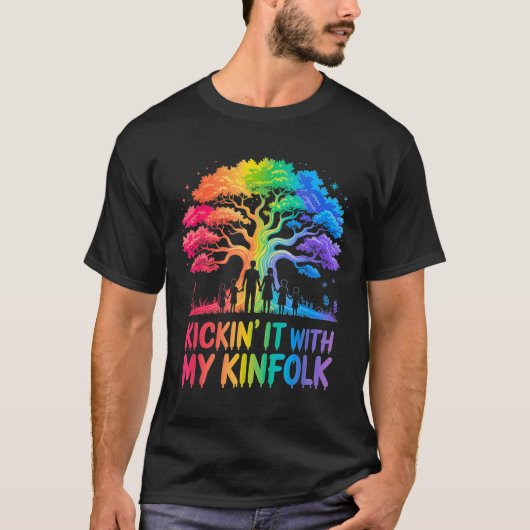 Kickin' It With My Kinfolk Funny Family Reunion  T-shirt (Voorkant)