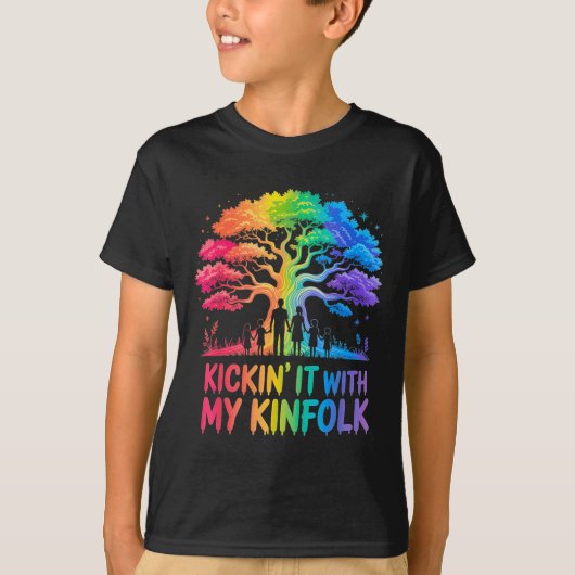 Kickin' It With My Kinfolk Funny Family Reunion  T-shirt (Voorkant)