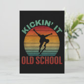 Kickin 't Old School Skateboarden Skateboard Kaart (Staand voorkant)
