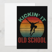 Kickin 't Old School Skateboarden Skateboard Kaart (Voorkant / Achterkant)