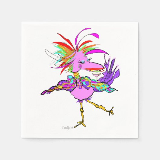 KICKIN' UP MY HEELS cocktailservetten Servet (Voorkant)