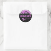 Kicking Horse BC Canada paarse snowboard stickers (Tas)