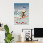 Kicking Horse Canada Snowboarden Reisposter Poster (Thuiskantoor)