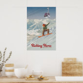 Kicking Horse Canada Snowboarden Reisposter Poster (Keuken)