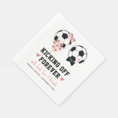 Kicking Off Forever Voetbal Bruiloft Servet (Hoek)