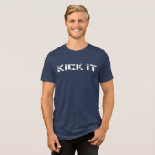 KickIt Mannen Tri-Blend Shirt (Voorkant volledig)