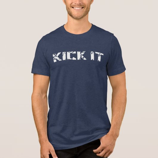 KickIt Mannen Tri-Blend Shirt (Voorkant)