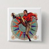 Kickoff Vierkante Button 5,1 Cm (Voorkant)