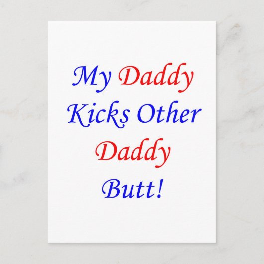 Kick's andere papa kont! briefkaart (Voorkant)