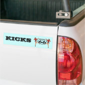 "KICKS" GALS ROUTE 66 SIGN Bumpersticker ROADTRIP (Op Truck)