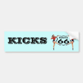 "KICKS" GALS ROUTE 66 SIGN Bumpersticker ROADTRIP (Voorkant)