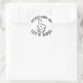 Kickstands omhoog laten we rijden vierkante sticker (Tas)