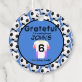 Kickstart de viering van de 6e verjaardag bedankjes labels (Achterkant)