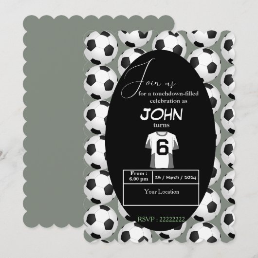 Kickstart de viering van de 6e verjaardag kaart (Voorkant / Achterkant)