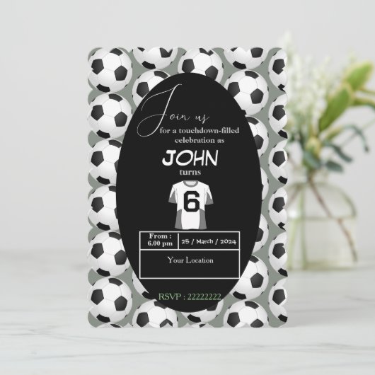 Kickstart de viering van de 6e verjaardag kaart (Staand voorkant)