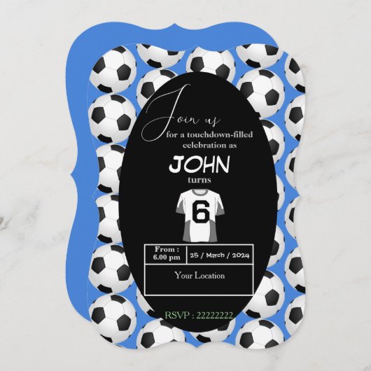 Kickstart de viering van de 6e verjaardag kaart (Voorkant / Achterkant)