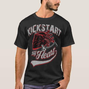Kickstart mijn hartmotorfiets art-cadeau t-shirt