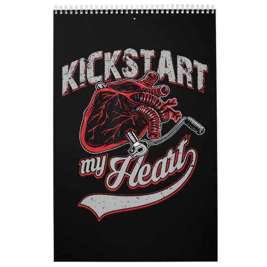 Kickstart My Heart Motorcycle Art Gift Kalender (Hoes)