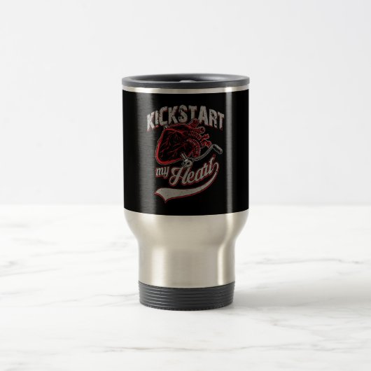 Kickstart My Heart Motorcycle Art Gift Reisbeker (Center)