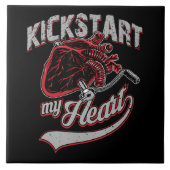Kickstart My Heart Motorcycle Art Gift Tegeltje (Voorkant)