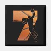 Kid 7 Year Old 7th Sketll Birthday Partytheme Boys Magneet (Voorkant)