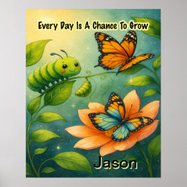 Kid Affirmation: Every Day Is A chance To Grow Poster