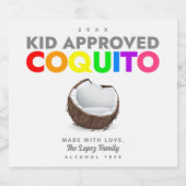Kid Approved Coquito Bottle Label Likeurfles Etiket (Enkel label)