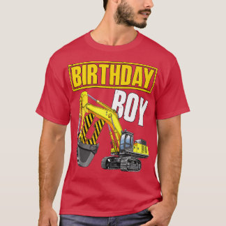 Kid Birthday Boy 11th Vehicle 11 Year Old Construc T-shirt