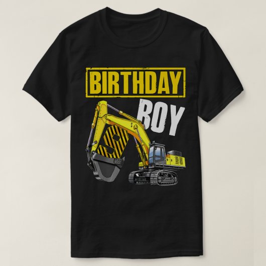 Kid Birthday Boy 9th Vehicle 9 Years Old Construct T-shirt (Design voorkant)