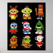 Kid Brainrot Pajama Christmas 2025 Holiday Los Dic Poster (Voorkant)