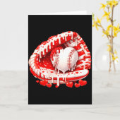 Kid Drip Ijsje Baseball Hart Vanger Valentin Kaart (Gele Bloem)