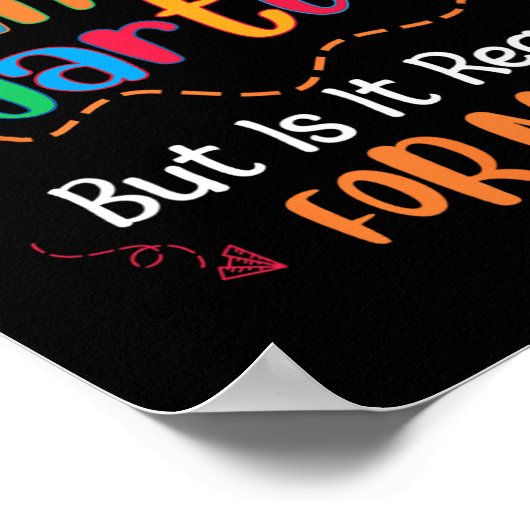 Kid First Day Of Kindergarten Outfit For Boys Back Poster (Hoek)