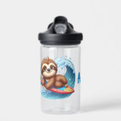 Kid Personalize Sloth Surfer  Waterfles (Voorkant)