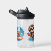 Kid Personalize Sloth Surfer  Waterfles (Rechts)
