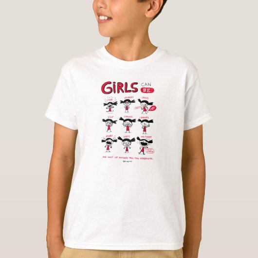 Kid t-shirt Girls Can Be (Voorkant)