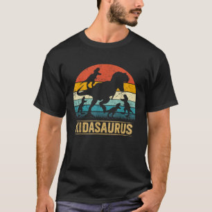 Kida Dinosaurus T Rex Kidasaurus 4 kinder familiew T-shirt