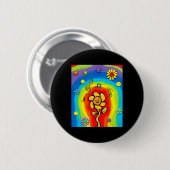 Kidcore Aesthetische regenboogdanserende ventilato Ronde Button 5,7 Cm (Voorkant /achterkant)