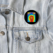 Kidcore Aesthetische regenboogdanserende ventilato Ronde Button 5,7 Cm (In situ)