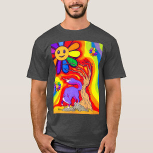 Kidcore esthetica voor glimlachen en bloemen 80 ja t-shirt