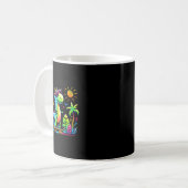 Kidcore Esthetische Dinosaurus Skateboarden Doodle Koffiemok (Voorkant links)