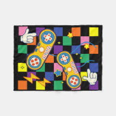 Kidcore Esthetische Stof Videospel Patches Alt Cl Fleece Deken (Voorkant (Horizontaal))