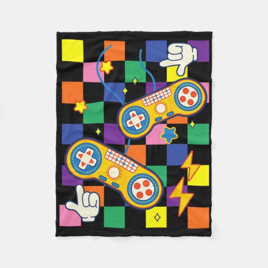 Kidcore Esthetische Stof Videospel Patches Alt Cl Fleece Deken (Voorkant)