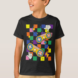 Kidcore Esthetische Stof Videospel Patches Alt Cl T-shirt